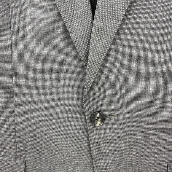 Hugo Boss Blazer Jacket Lapel Collar Buttoned Long Sleeve Formal Gray Size 36R - Picture 4 of 12